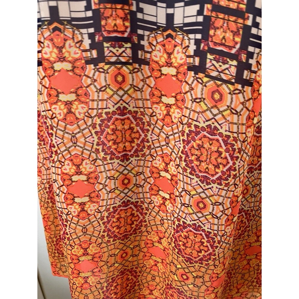 My Michelle V Neck Sleeveless Lined Boho Dress Size L - Picture 6 of 8